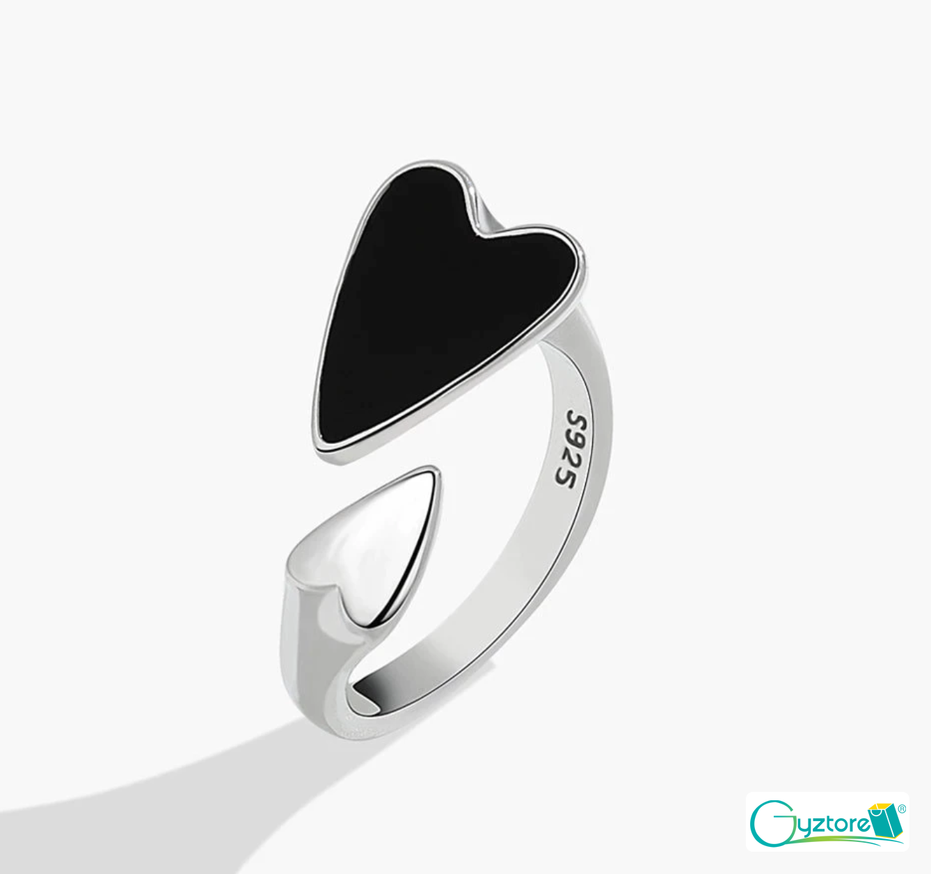 Anillo ajustable 2 corazones plata 925